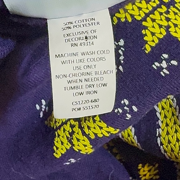 Champion Eco Fleece purple East Carolina cross stitch crew neck sweatshirt M - Picture 8 of 9